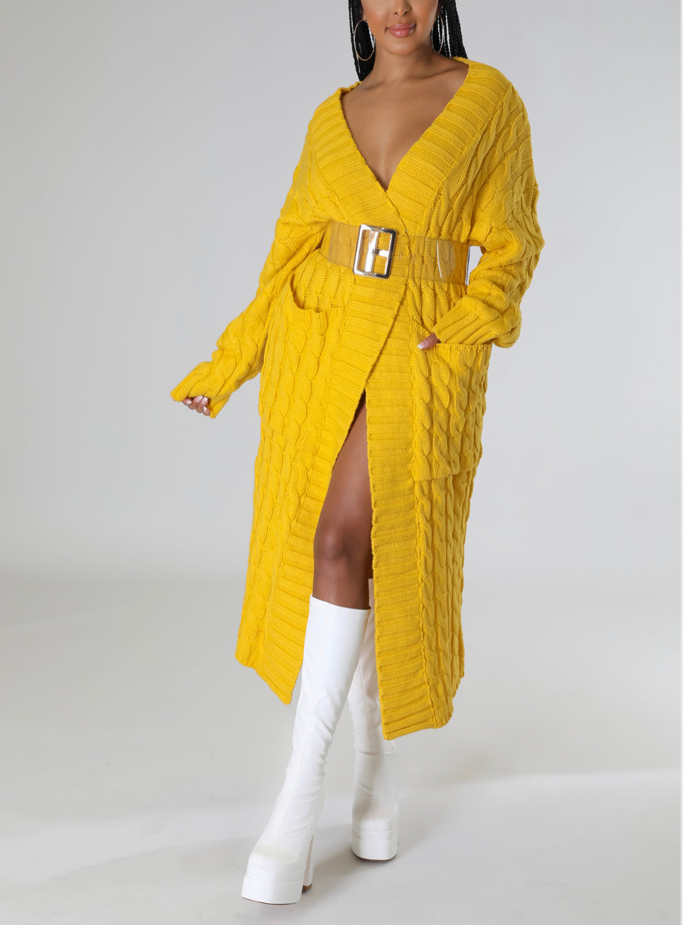 Lazy Days Cardigan (Yellow)